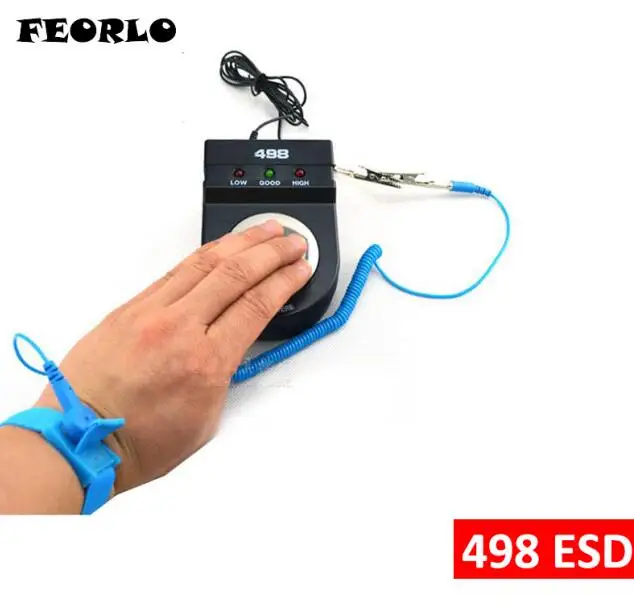 Type 1 Feorlo высокое качество 498 ESD анти-статические Анти-статический ремешок монитор измерения Антистатический браслет тестер - Цвет: Type 1