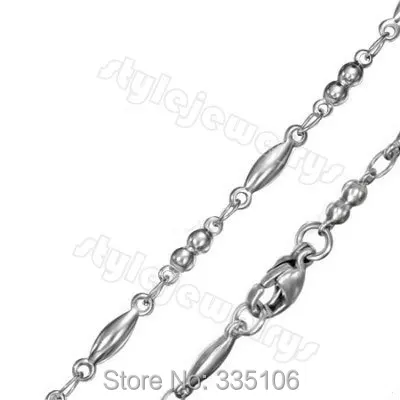 Ожерелье из серебра 2 4 мм с овальными звеньями в форме шара цепь ювелирные