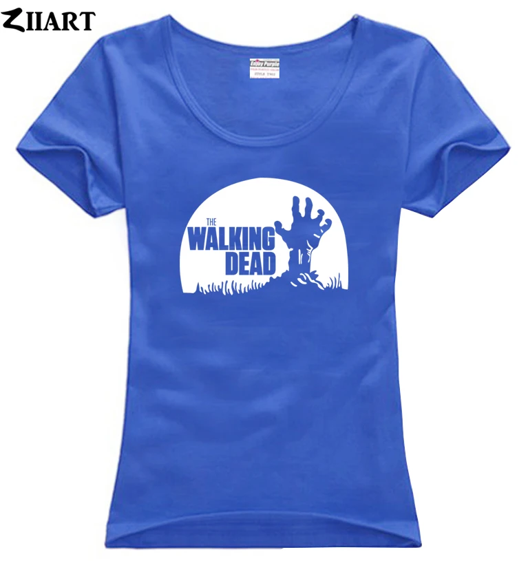 The walking dead skull hand R.I.P. одежда для пары женский o образный вырез хлопковая футболка с