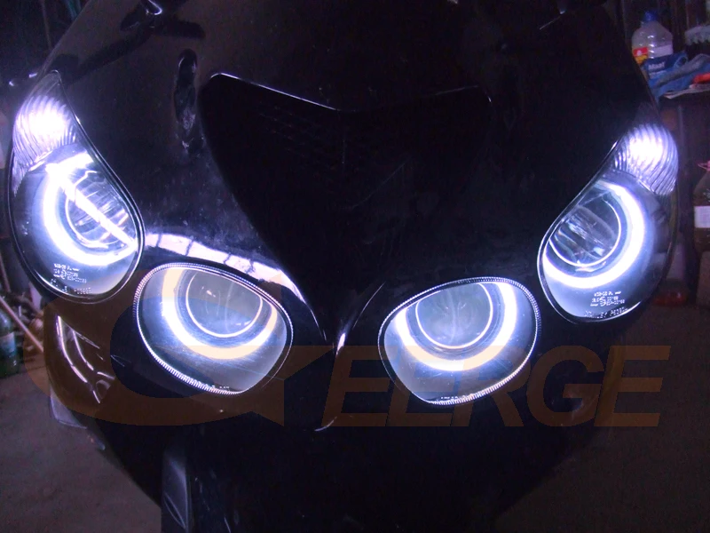 Для Kawasaki Ninja ZX14 zx14r ZZR1400 2006-2011 отличное Ультра яркое освещение COB led angel eyes kit halo кольца