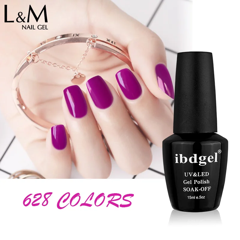 

6 Pcs Lot IBDGEL Artist Base Top Coat UV Professional Nail Supplies Soak Off Gelpolish 15ML Glitter Sweet Color Gel Nails Polish