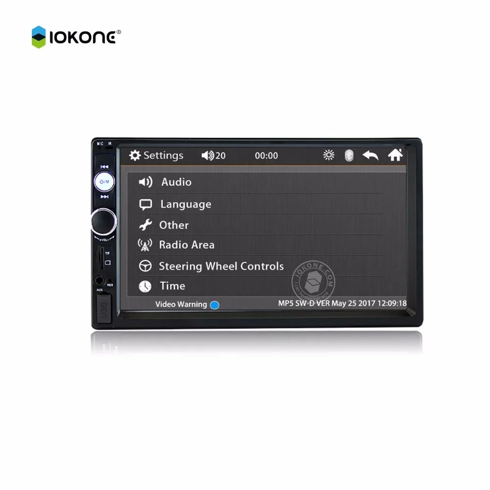 IOKONE Car multimedia radio MP5 7010B 2 din 7&quot touch screen player support rear view camera Mirror Link FM function autoradio |