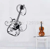 removable wall decals sticker guitar music and rythm bedroom wall art wallpaper murals fashion