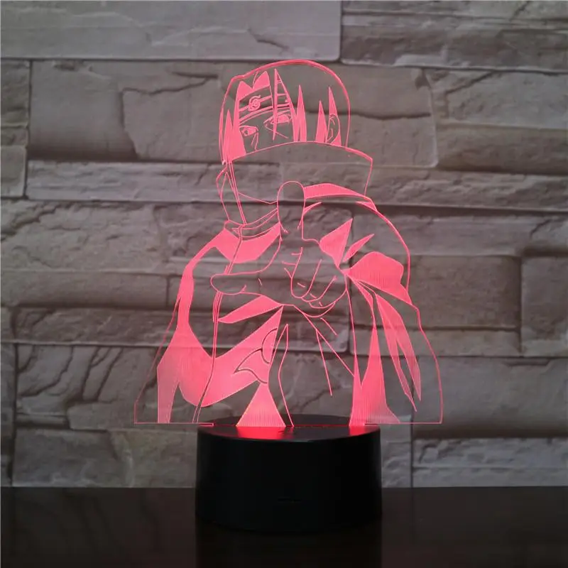 4 Hokage Наруто фигурка Usb 3d светодиодный ночной Светильник Gaara сенсорный датчик декоративный светильник s для мальчиков Детский подарок kakahi настольная лампа прикроватная - Испускаемый цвет: 4