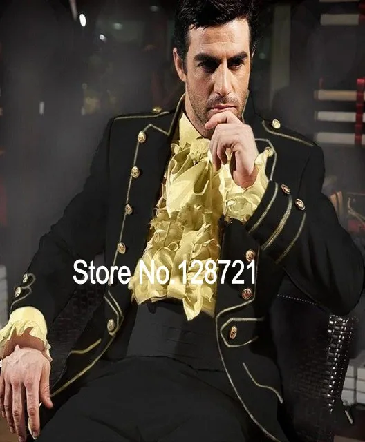 

Double-Breasted Mens Suits Groom Tuxedos Groomsmen Wedding Party Dinner Best Man Suits Blazer (Jacket+Pants+Girdle+Tie) NO:1369