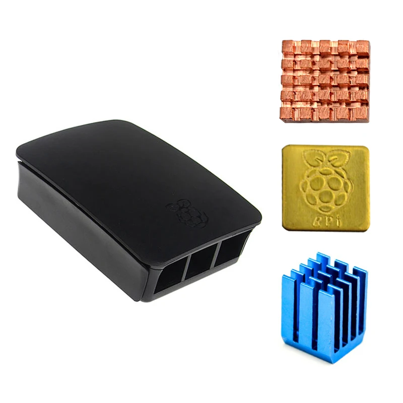 Для Raspberry Pi 3 Model B + чехол переключатель ВКЛ./ВЫКЛ. Кабель Micro Usb теплоотвод 5 В 2.5a