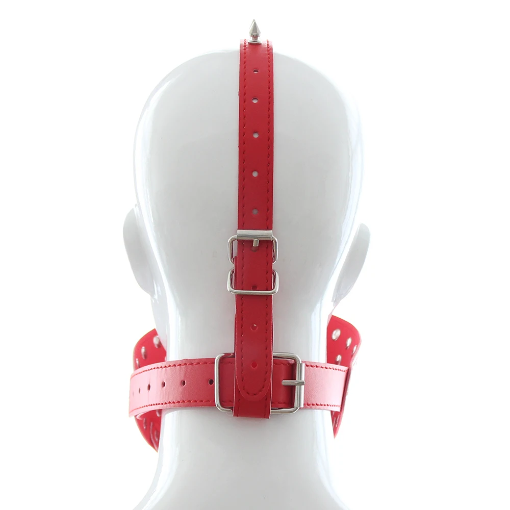 Новинка 2017 Кожаная маска для орального секса Фетиш взрослых Женский раб бондаж|sex