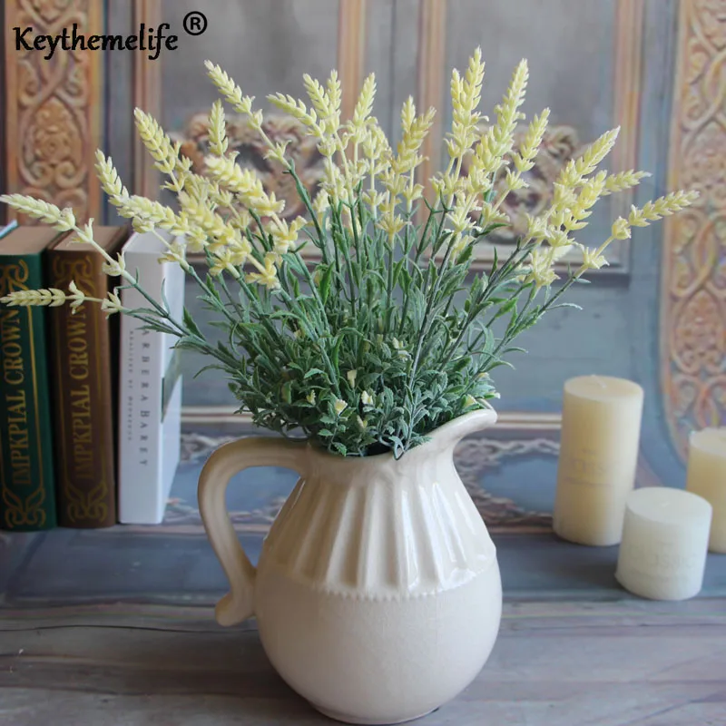 3 шт./лот искусственные растения Искусственный Букет Лаванды листья трава