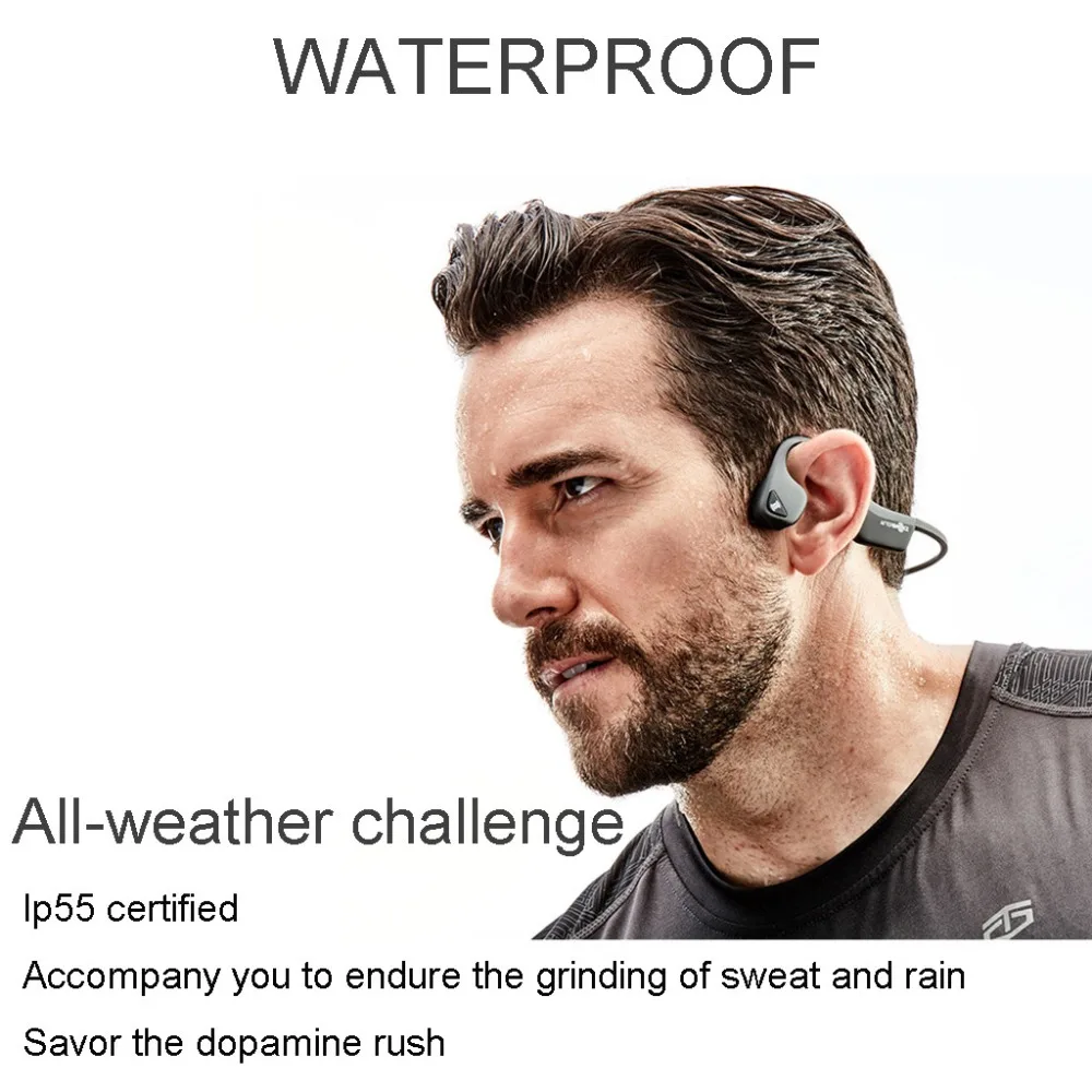 Новейшие спортивные эргономичные Aftershokz AS650SG-BR Trekz Air открытые беспроводные наушники с костной проводимостью# A