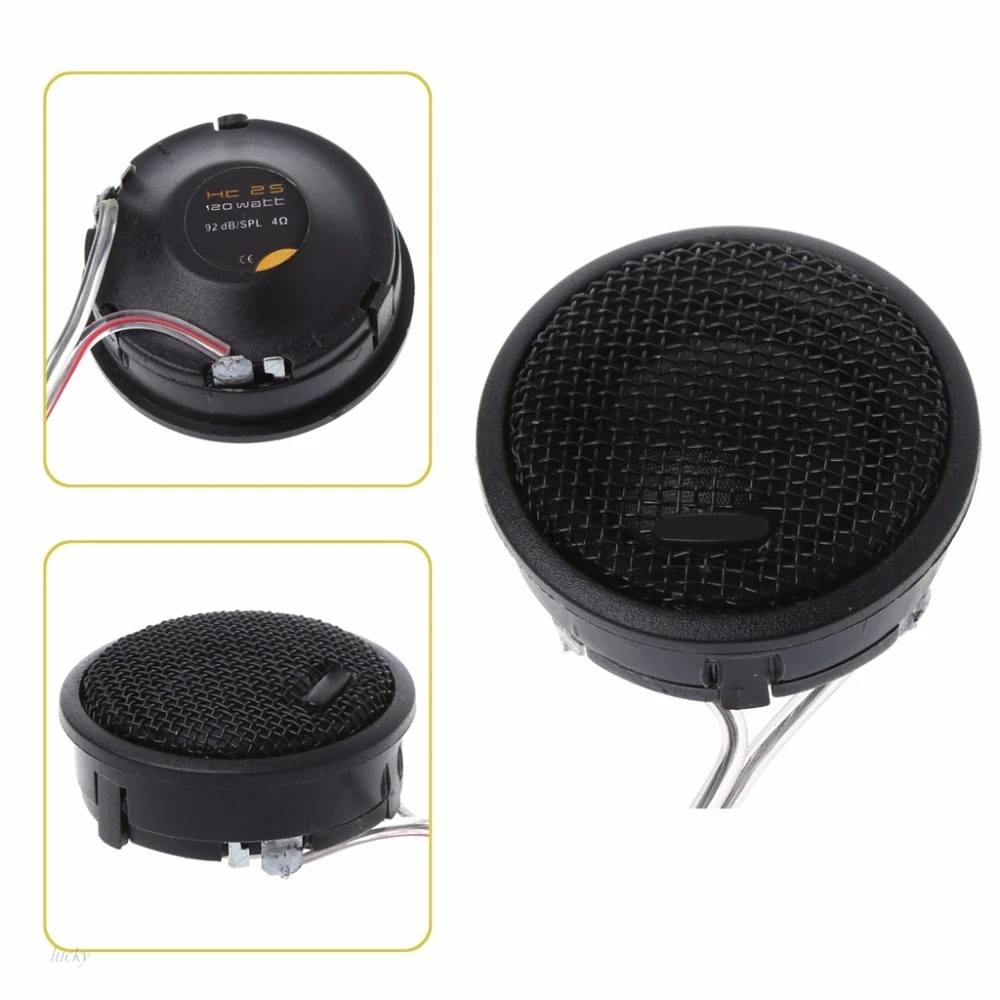 

Free shipping 1 Pair Car Auto Stereo Audio Speaker Tweeter 120W Max Power Loud Dome Speakers 92dB