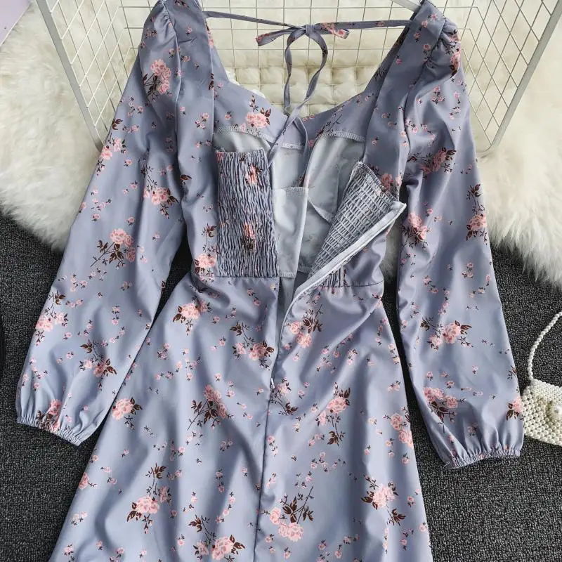 Женское платье 2019 сезон: весна лето французский девушка романтический розовый