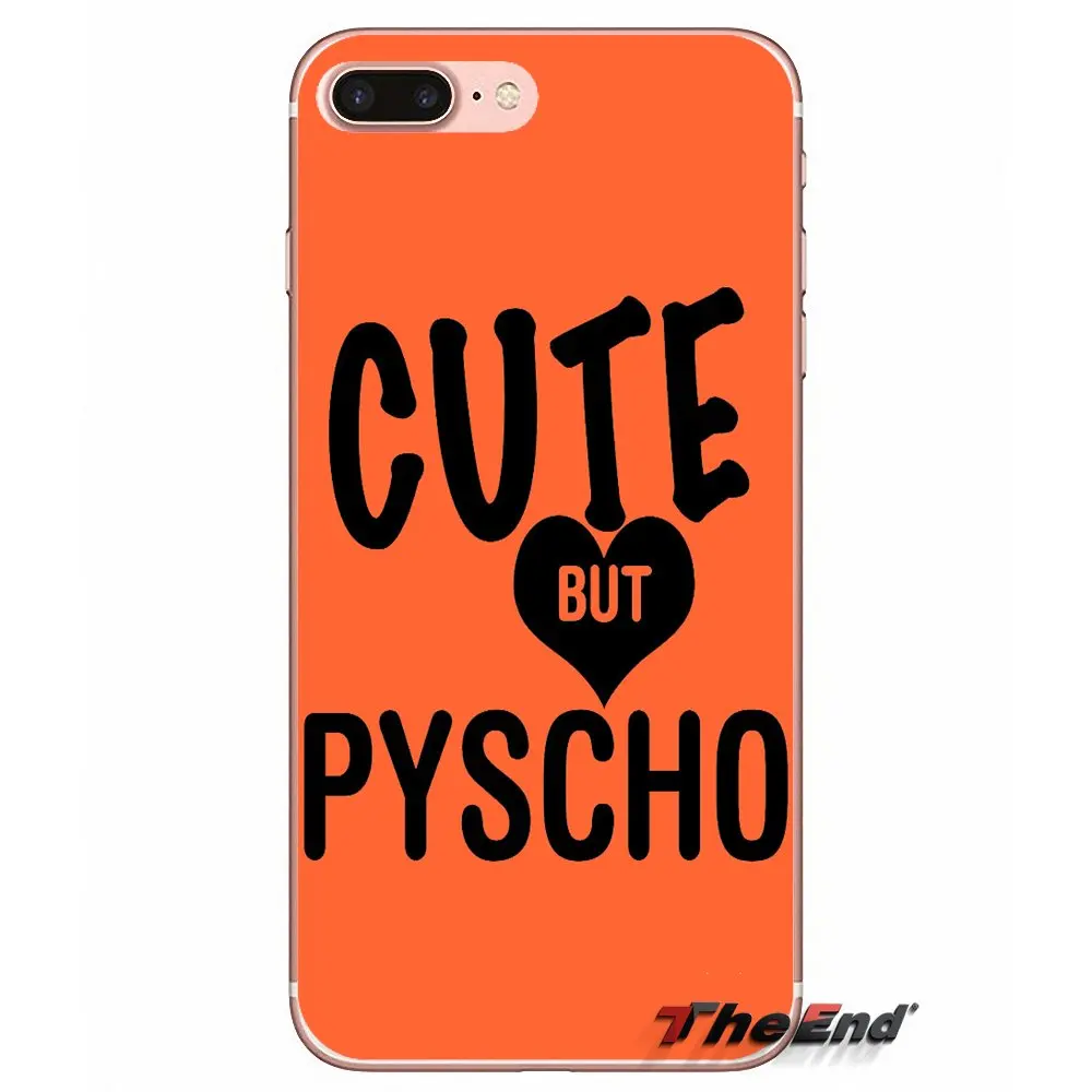 Розовый сексуальный милый но PSYCHO Quote мягкий чехол для Samsung Galaxy S3 S4 S5 MINI S6 S7 edge S8 Plus