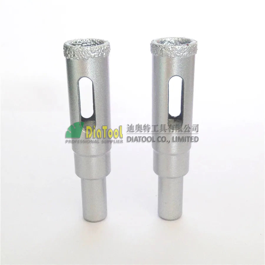 Diatool 2 шт. Dia14mm вакуумной пайки diamond core bits с круглым хвостовиком сухой или влажной