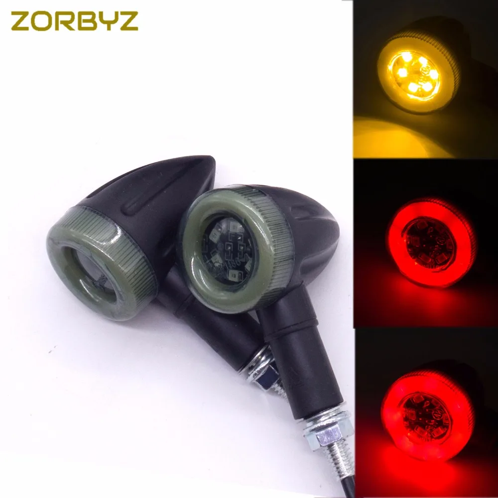 ZORBYZ Универсальный мотоцикл светодиодные янтарные лампы Задний сигнал поворота