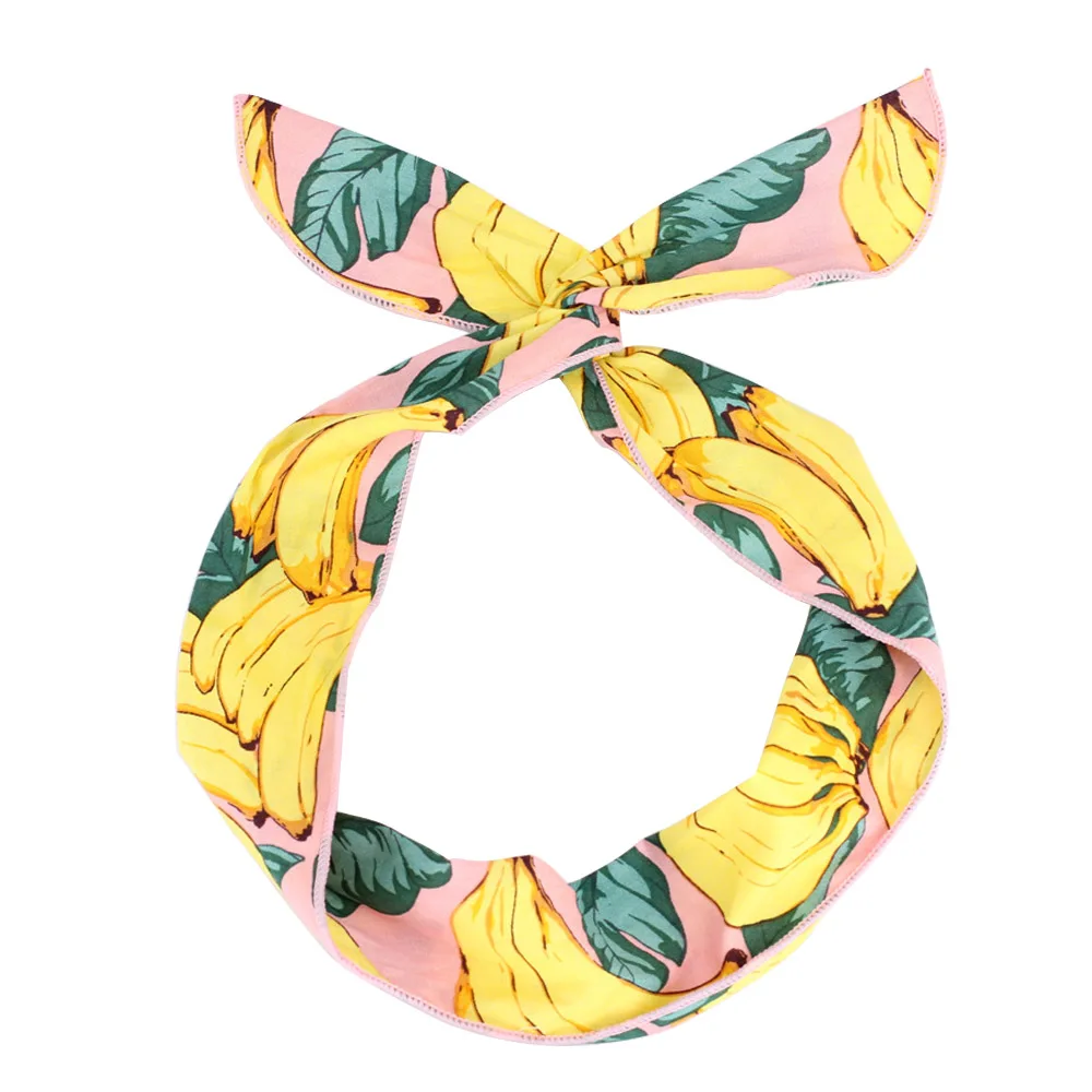 Аксессуары для волос модные летние головные повязки с принтом в виде банана