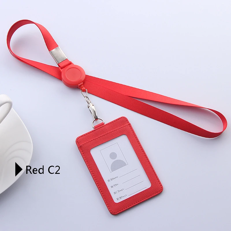 Горячая продажа pu кожаный бизнес чехол для кредитной карты на паспорте банк шеи