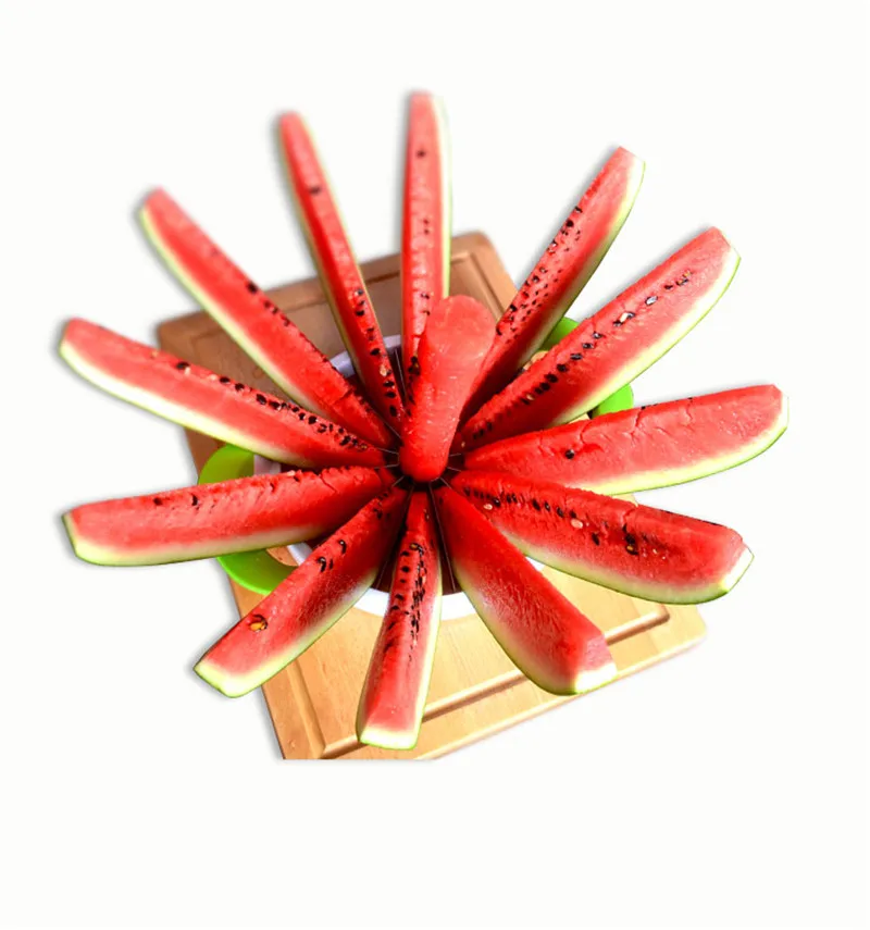 

Fantastic Faster Watermelon Slicer Stainless Steel Cantaloupe Slicer Melon Cutter Fruit Divider Cutter Tools Kitchen Gadgets