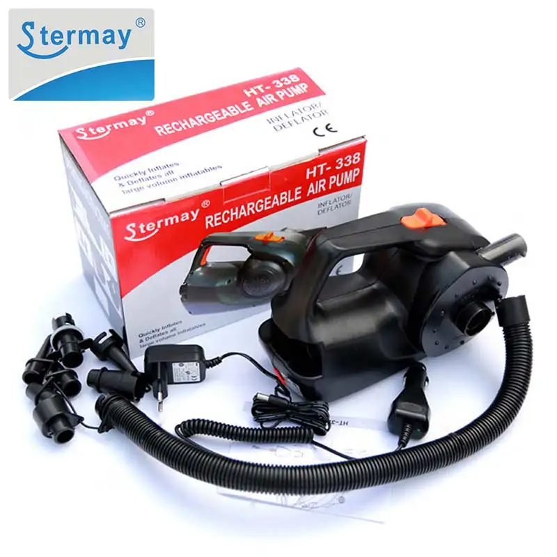 Stermay HT-338 перезаряжаемый насос Электрический надувной воздушный насос для надувной лодки каяк надувная кровать матрас высокой мощности AC/car 12 В