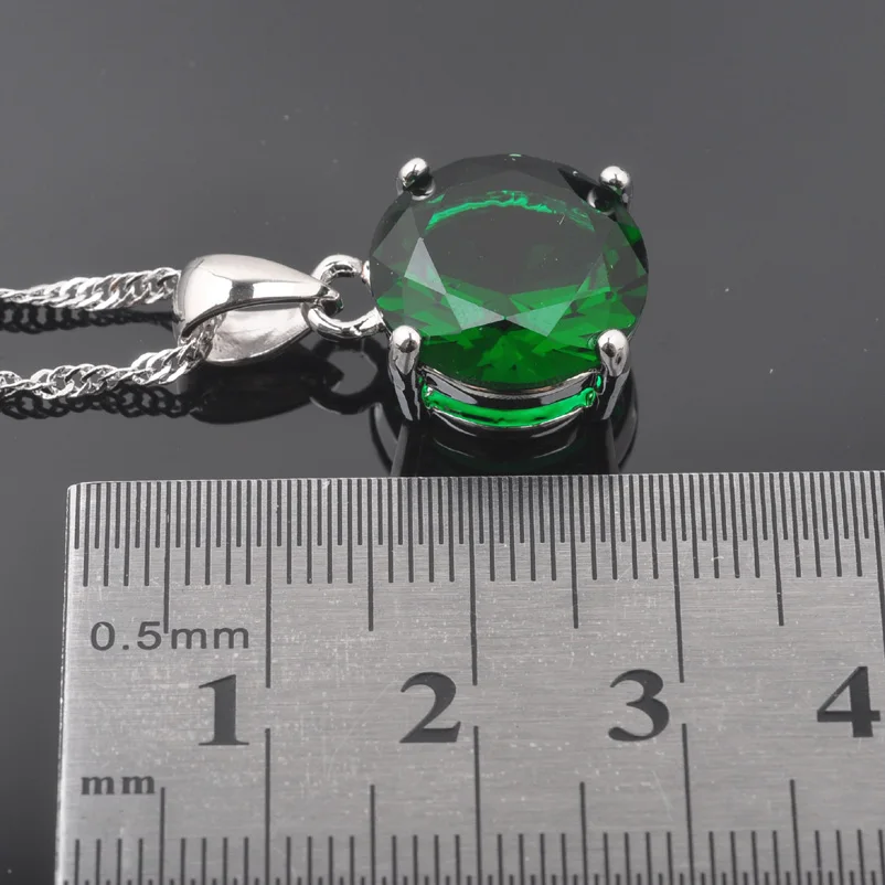 2019 новый зеленый цирконий свадебные комплекты ювелирных изделий Серебро 925