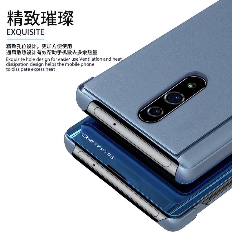 Роскошный прозрачный зеркальный умный чехол для телефона Oppo Reno, кожаный флип-чехол для Oppo Reno F11 Pro, кожаный чехол с подставкой