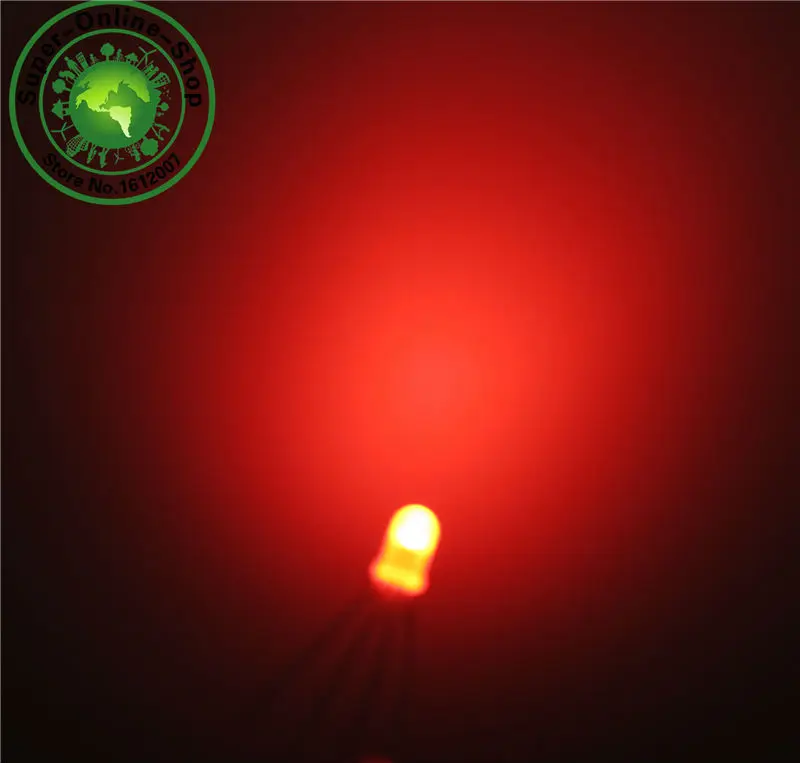 100 шт. светодиодный 5 мм RGB матовый общий катод красного зеленого и синего цвета 4