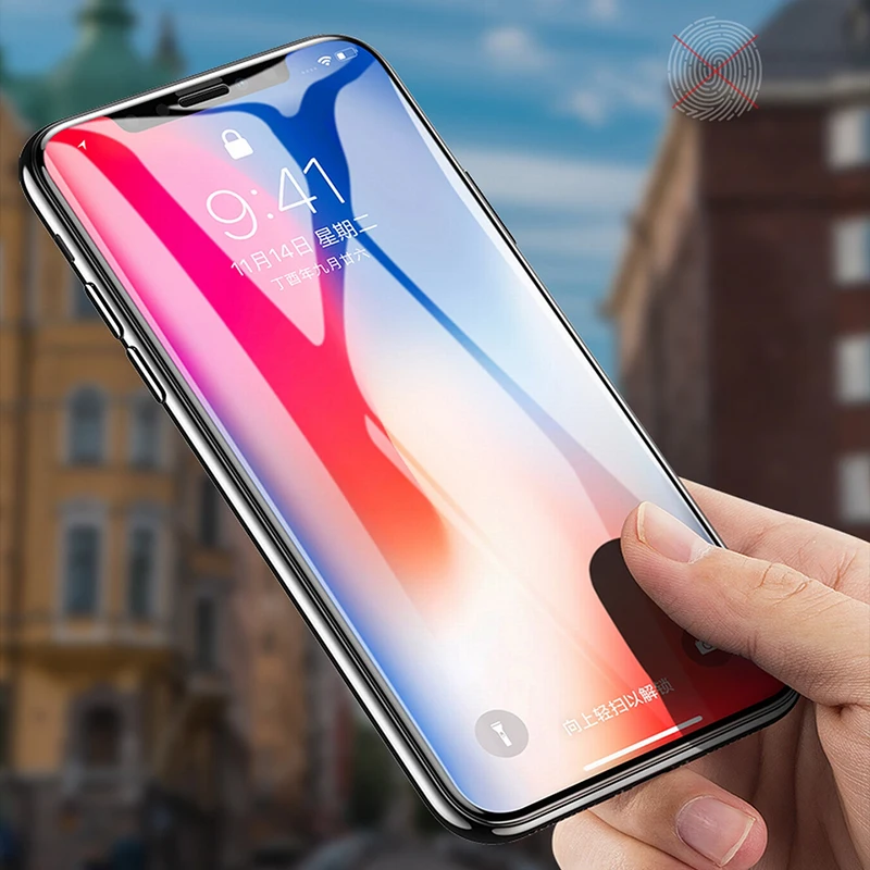 Закаленное стекло TeoYall с маленькими краями 6D для iPhone XS Max XR X Защита экрана Apple 6 6s 7 8