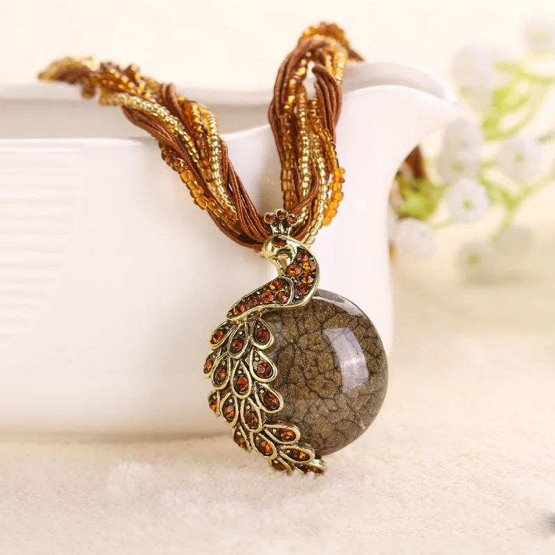 Новое поступление высокое качество модные аксессуары в богемном стиле павлин 17