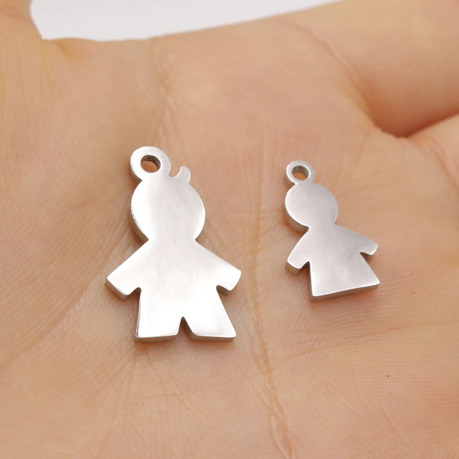 Fnixtar зеркальная полировка из нержавеющей стали маленькие подвески для мальчиков