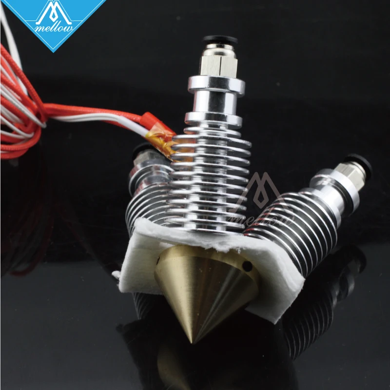 Diamond Hotend 3D принтер экструдер Reprap латунь многоцветный сопло 3 в 1 из E3D V6 радиатор I3