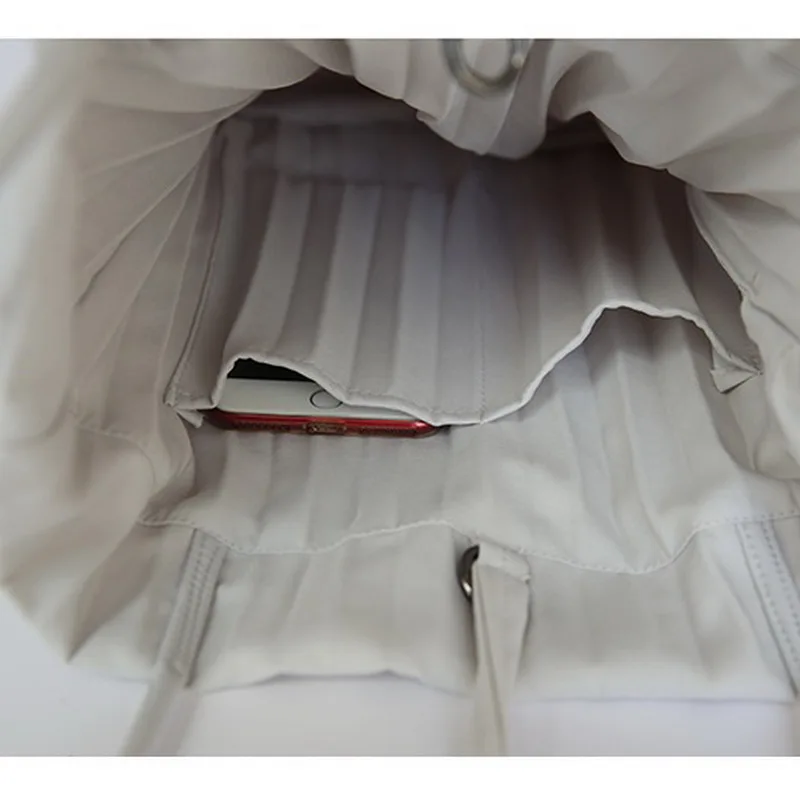 Nei Space Ruched плиссированная Эко сумка плюс мешок Большая вместительная через плечо