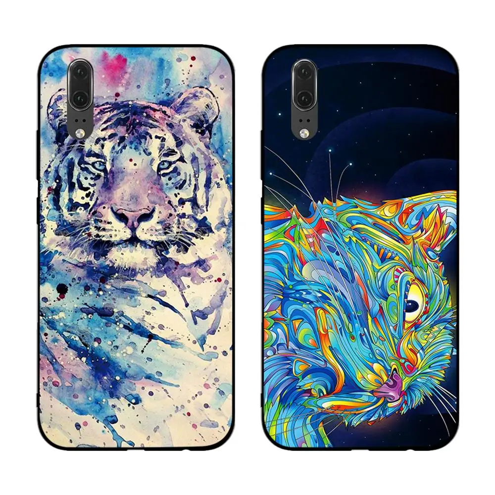 Искусство dreamily цветные животные и черепа для Huawei P8 P9 P10 P20 P30 Lite Pro P Smart 2016 2019 ТПУ