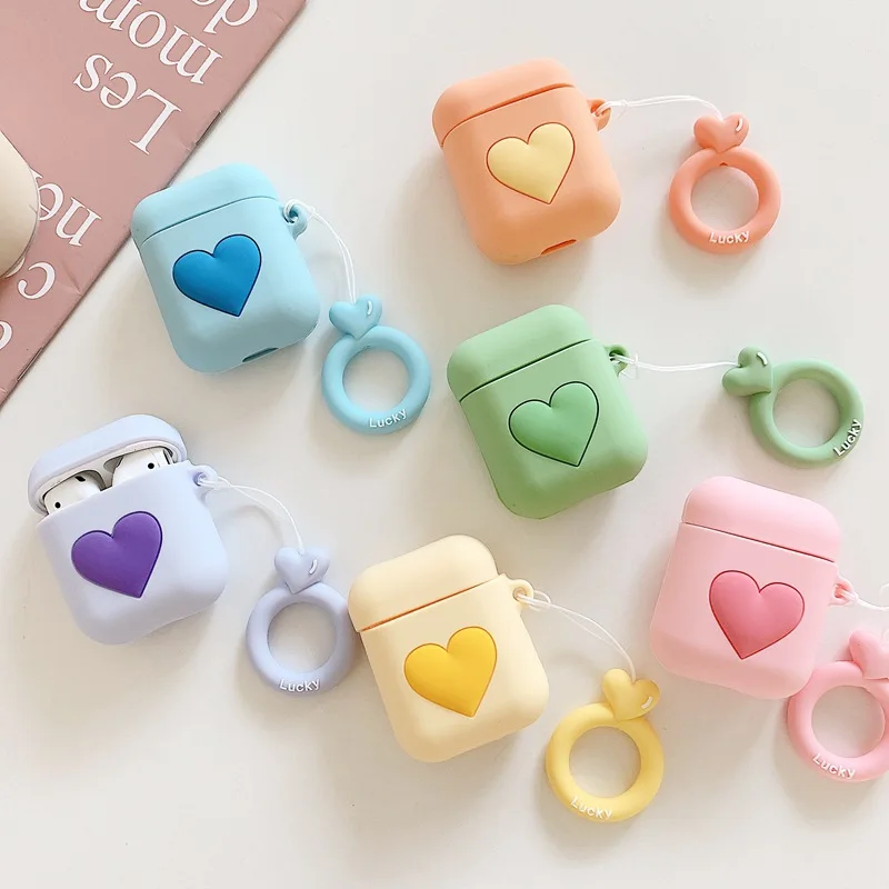 Чехол для airpod чехол Airpods силиконовый беспроводных наушников брелок ключей