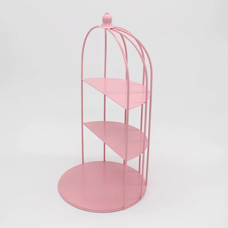 European iron bird cage snack stand wedding dessert table decoration cake stand snack stand multi-layer display stand