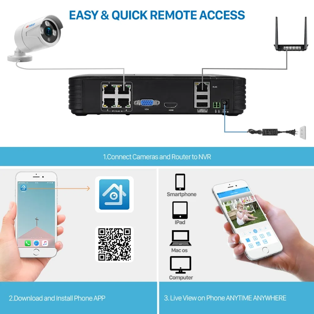 Besder 1080P POE Комплект видеонаблюдения 4CH NVR cctv камера системы 4 шт. 2,0 МП 1920*1080 Всепогодная CCTV ip-камера безопасности
