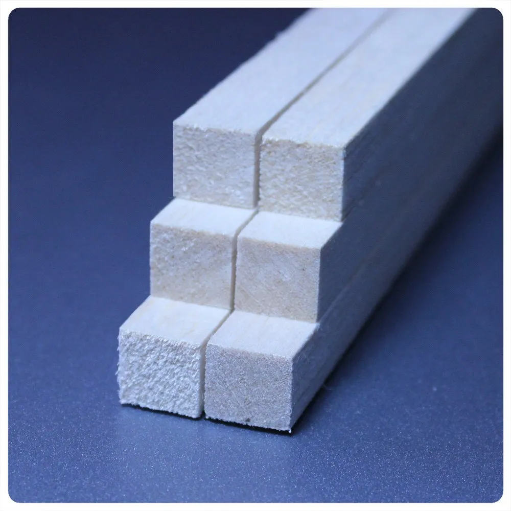 Деревянные палочки полоски AAA + Balsa длиной 500 мм x 25x25 6 шт./лот для самолета/лодки
