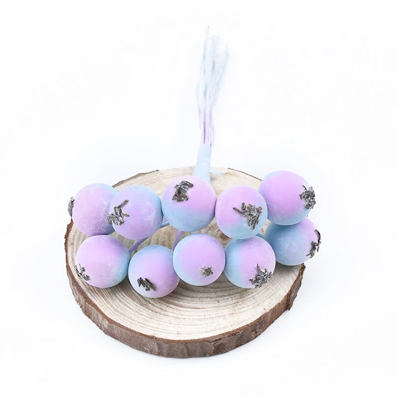 10pcs Christmas decorative flowers wreaths Handmade home decor accessories scrapbooking Cherry diy gifts box artificial plants