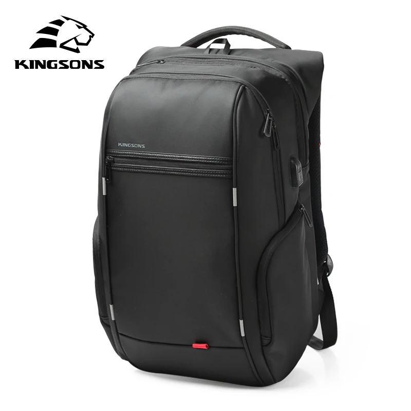 Model A Black Нейлоновый рюкзак Kingsons 1" 14" 1" 15,6" 1" 17,4" для ноутбука с usb-портом для зарядки ноутбука, рюкзак, сумка для Macbook Asus IBM hp - Цвет: Model A Black