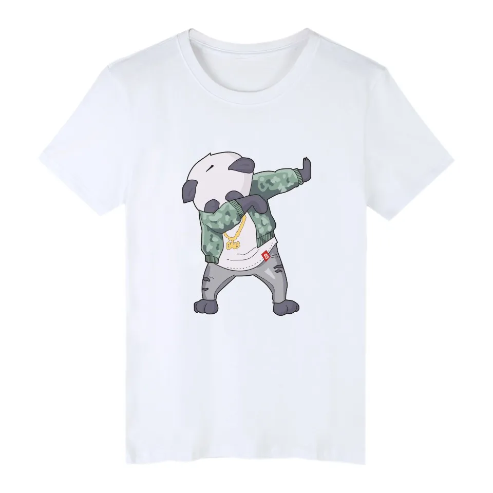 Забавные футболки с изображением панды из мультфильма Aminal Kawaii мужские и женские