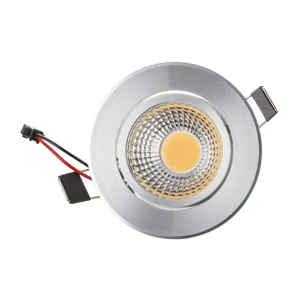 Dimmable 3W Cabinet LED Mini Downlight AC 85-265V Silver Shell Ceiling Recessed Light with Driver Warm / Nature White CE | Освещение