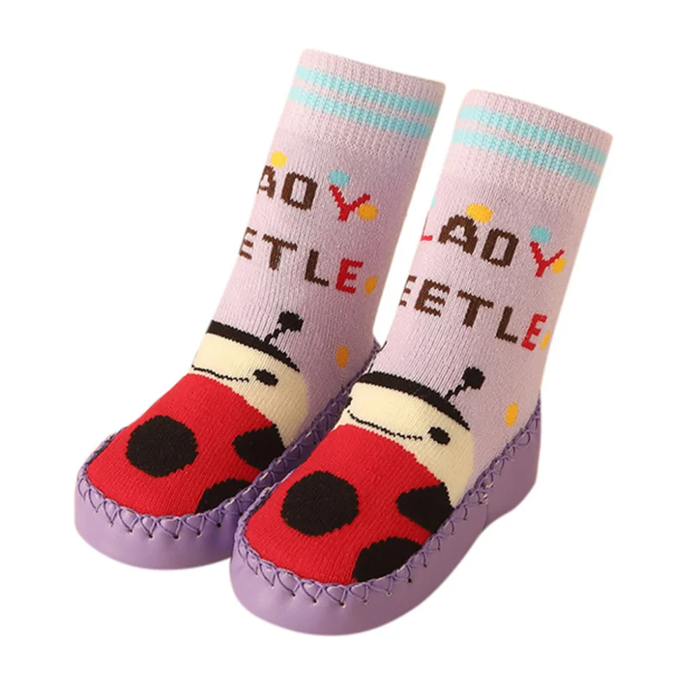 Kids Toddler baby socks Cotton cute Meias Unisex newborn Cartoon 1 Pair Moccasins Non Slip Indoor Slippers Socks Anti-slip k0304 | Детская