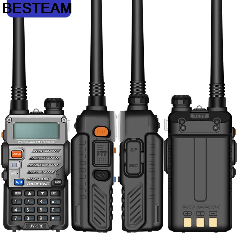 Baofeng UV-5RE иди и болтай Walkie Talkie “иди Dual Band UV5RE CB радио 128CH VOX Сталь оболочки Ham Радио