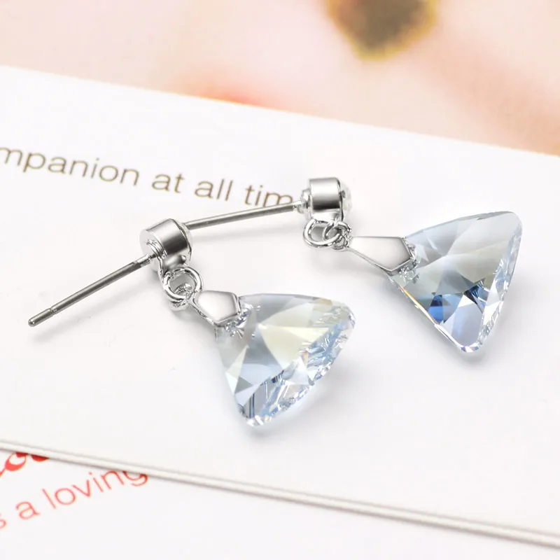 Neoglory Синие Аутентичные Австрийские кристаллы очаровательные Висячие серьги для