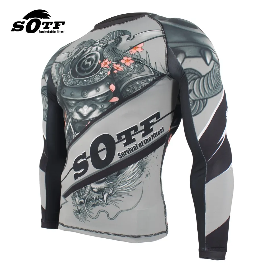 SUOTF MMA Rashguard боксерская Спортивная футболка + брюки плавки перчатки боевая одежда