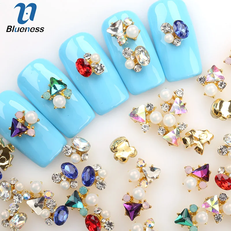 Blueness 10 шт./лот 3D художественное украшение красочный Кристальный дизайн DIY