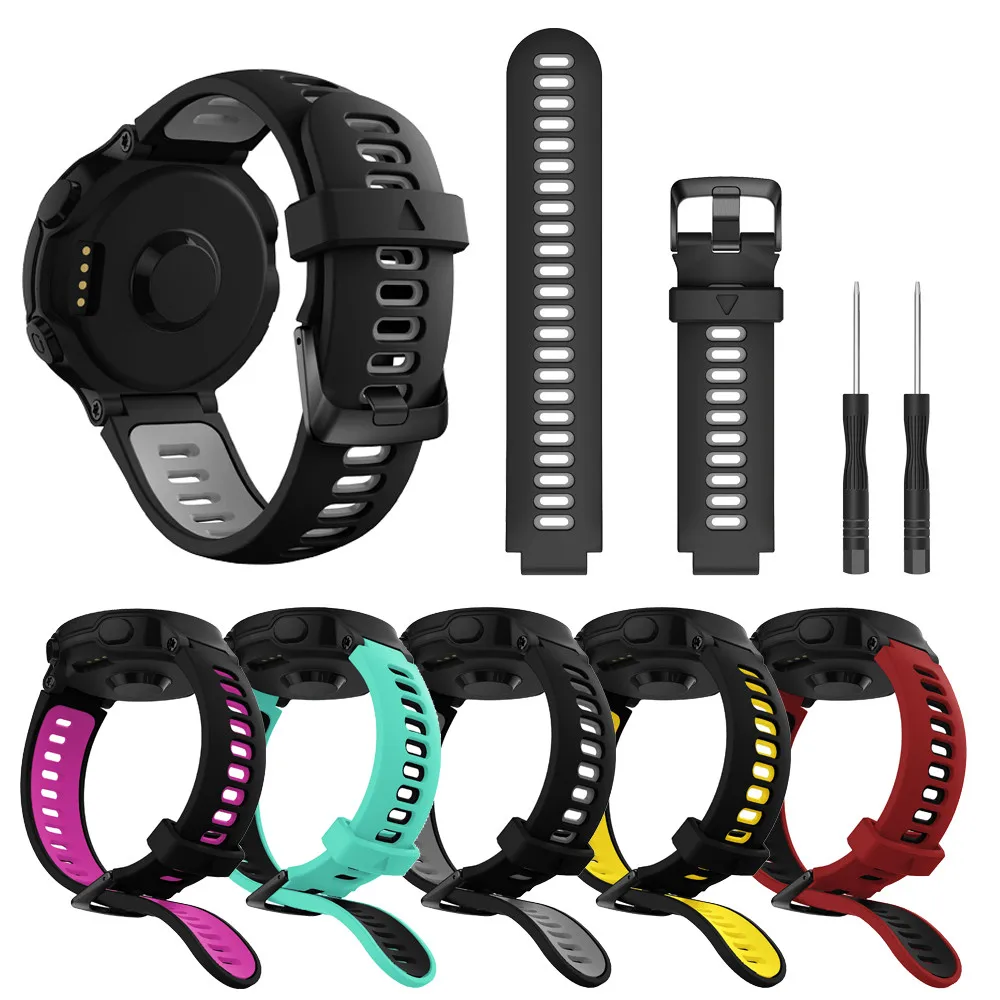Ремешок для часов HIPERDEAL 22 мм из мягкого силикона сменный ремешок Garmin Forerunner 735XT 0J