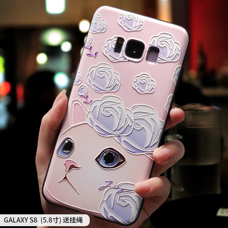 Чехол для Samsung S8 PLUS s8plus с рельефным рисунком граффити сова кролик Бегемот Лев Слон