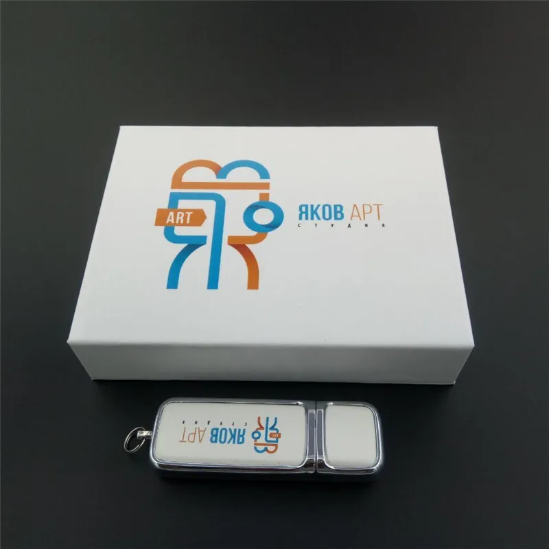 Флеш накопитель Usb 2 0 с логотипом на заказ 10 шт./лот кожаный коробкой цветная