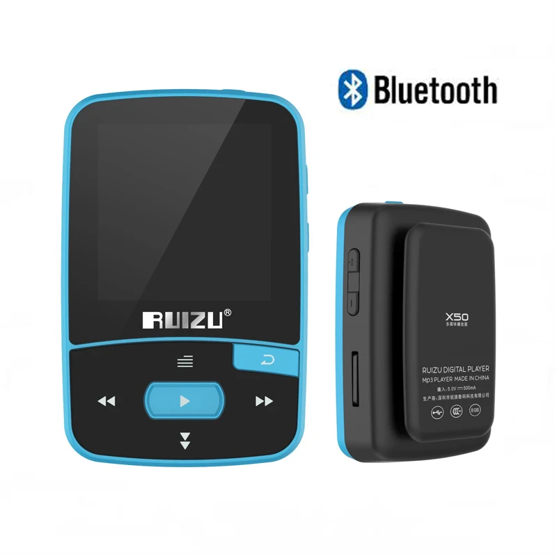 Спортивный мини MP3 плеер Ruizu X50 с Bluetooth музыкальная аудиосистема МП 3 радио