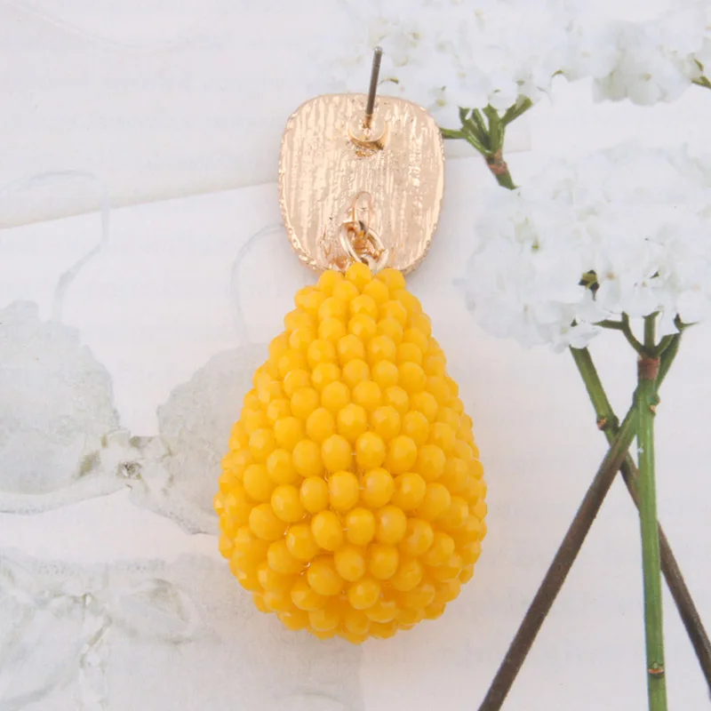 Висячие серьги NeeFuWoFu с хрустальным шариком большие длинные ручной работы из