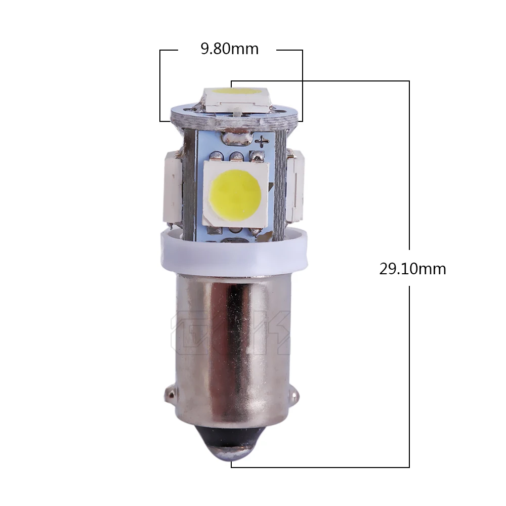 10 шт. BA9S T4W H16W SMD LED 5smd 5led световой индикатор автомобиля Интерьер Клин для лампочек